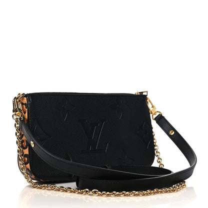 Louis Vuitton Empreinte Monogram Giant Wild At Heart Multi Pochette Accessories Black 3 of 7