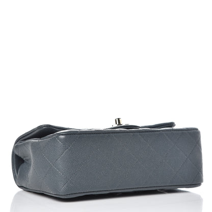 Chanel Caviar Quilted Mini Rectangular Flap Dark Grey 4 of 8