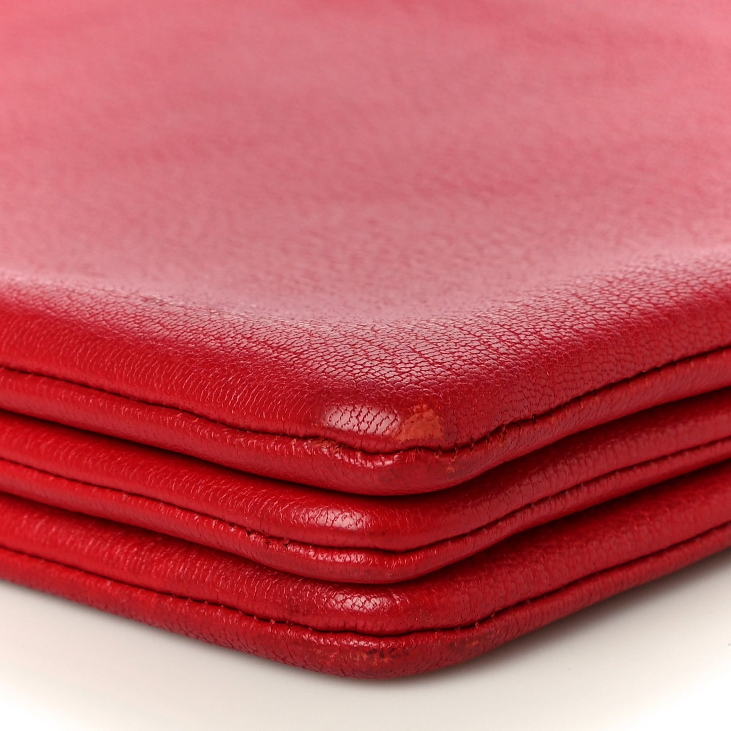Goatskin Large Trio Crossbody Bag Scarlet