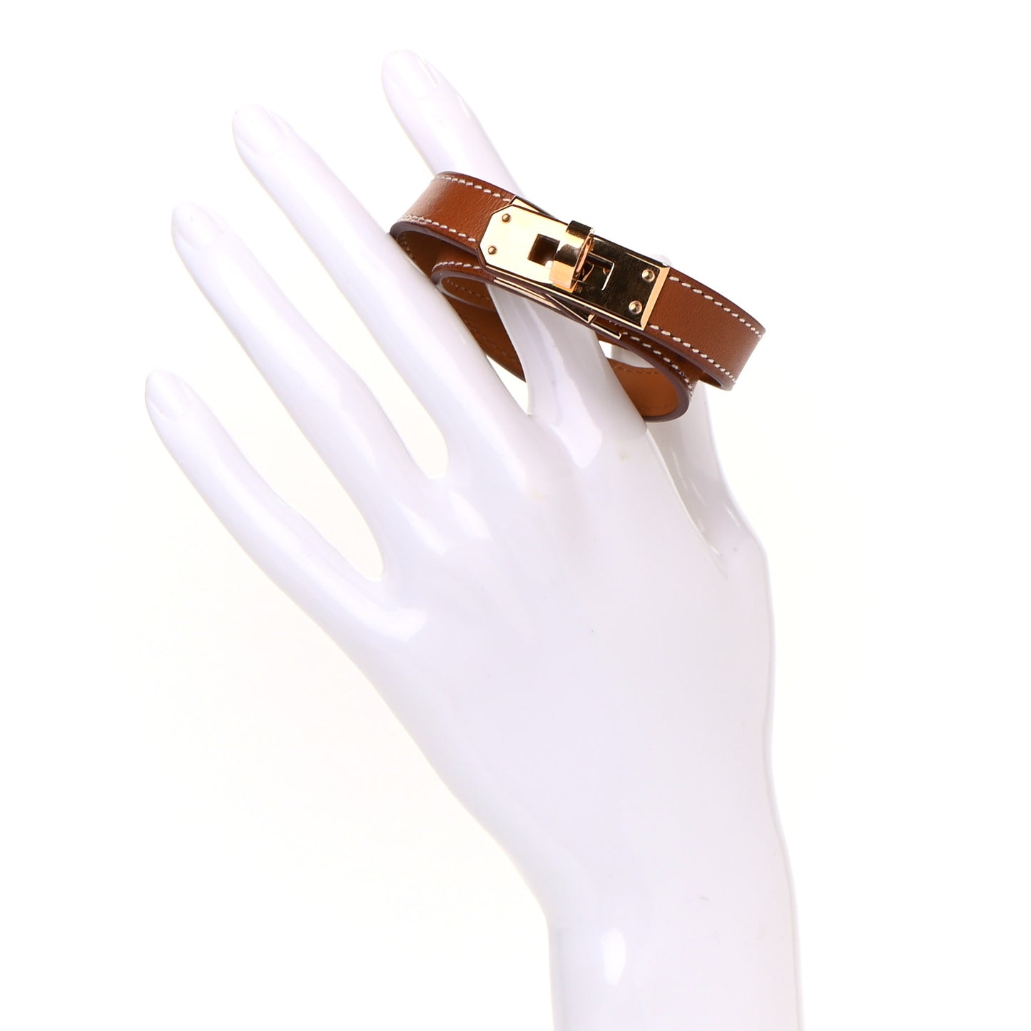 Barenia Kelly Double Tour Bracelet S Fauve