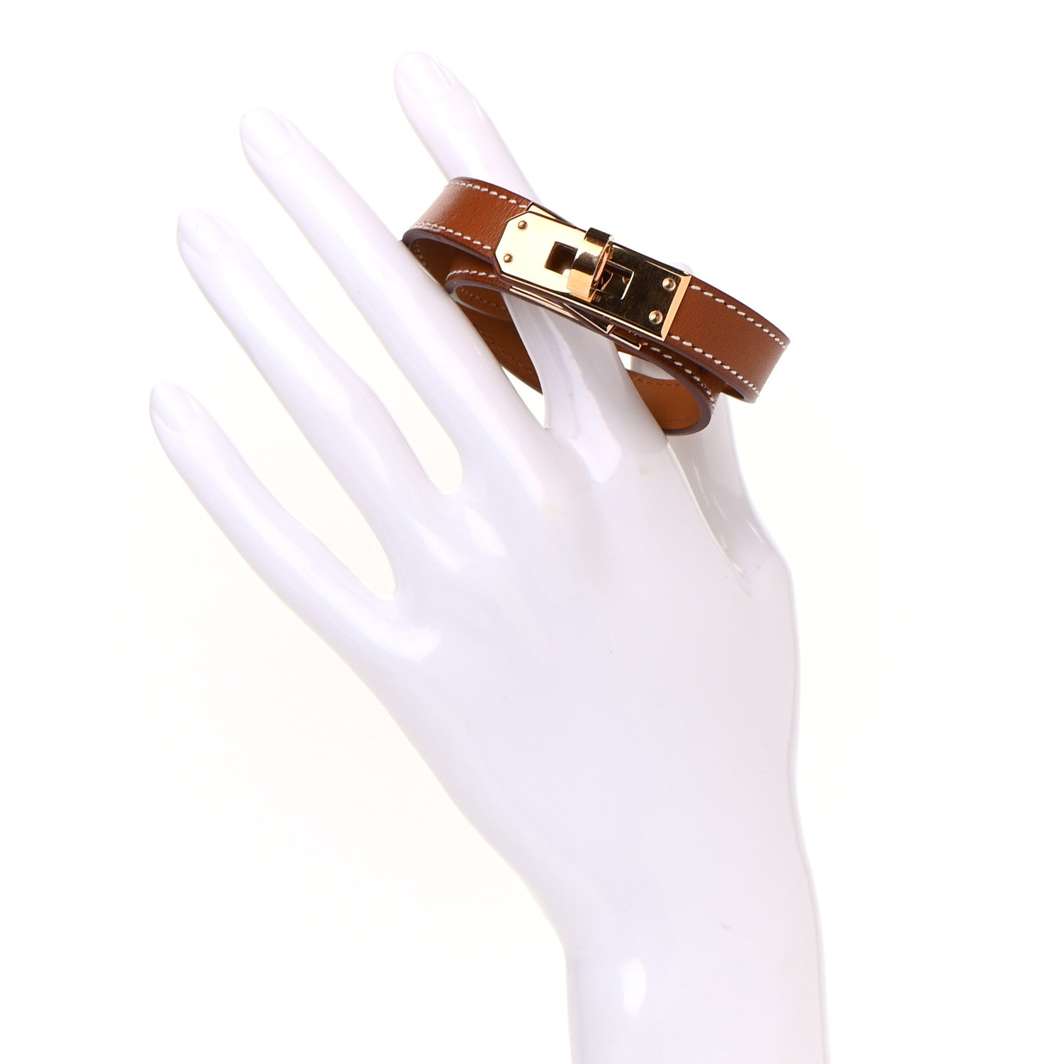Hermes Barenia Kelly Double Tour Bracelet S Fauve 2 of 8