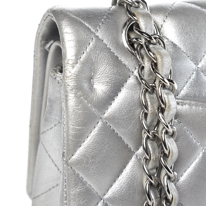 Chanel Metallic Lambskin Quilted Medium Double Flap Silver 15 of 15