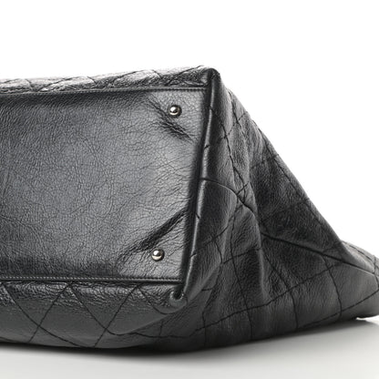 Chanel Glazed Calfskin Large On The Road Tote Black 10 of 12