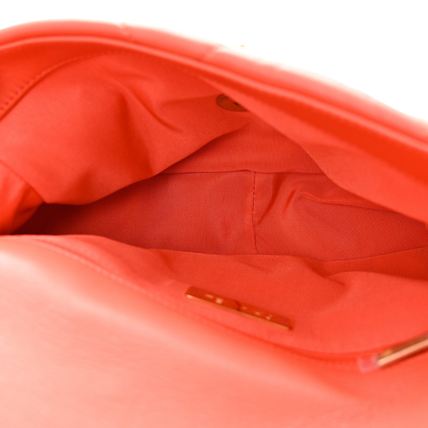 Chanel Goatskin Quilted Medium Chanel 19 Flap Orange 5 of 10