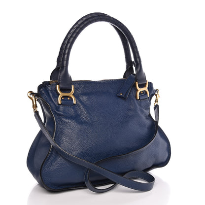 Chloe Calfskin Small Marcie Satchel Royal Navy 4 of 8