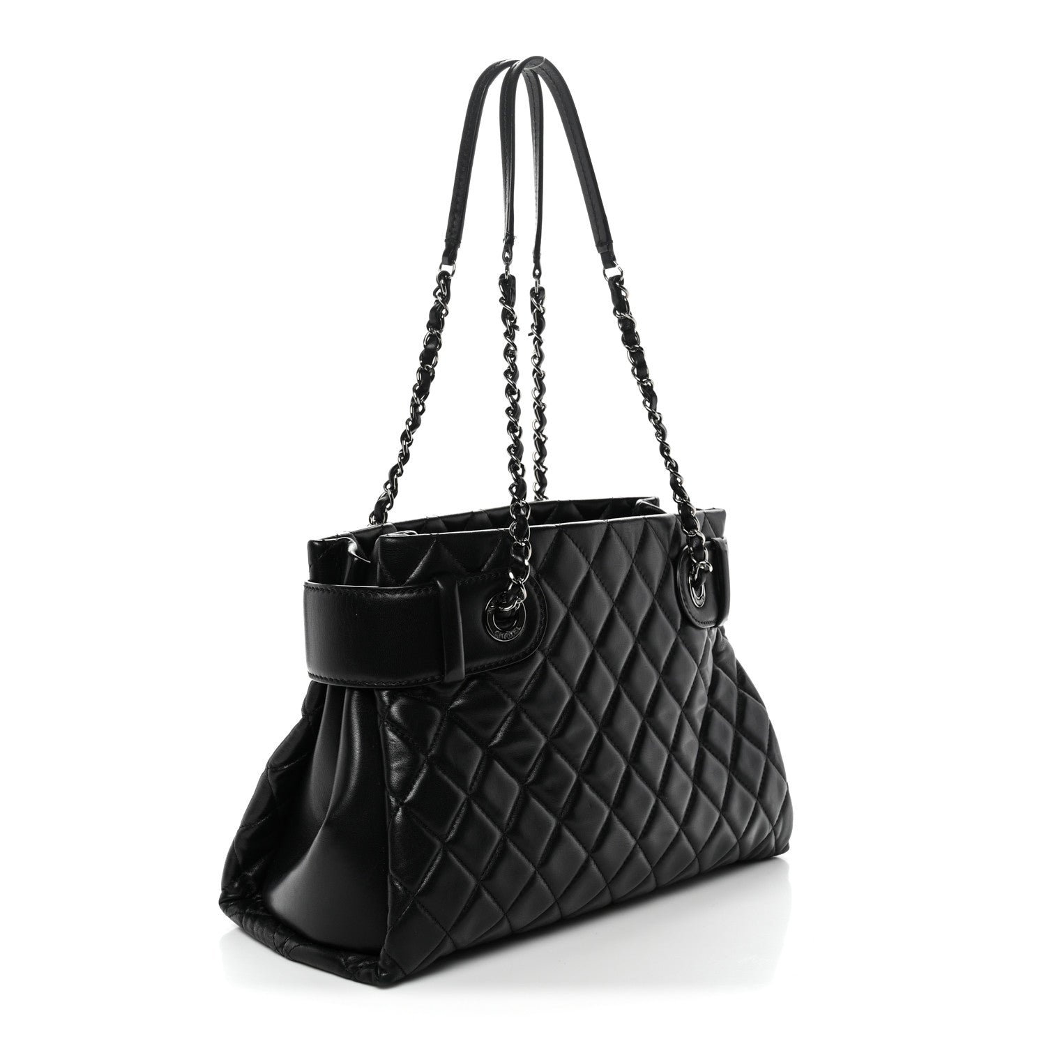 Chanel Lambskin Quilted Small Coco Loop Tote Black 3 of 11