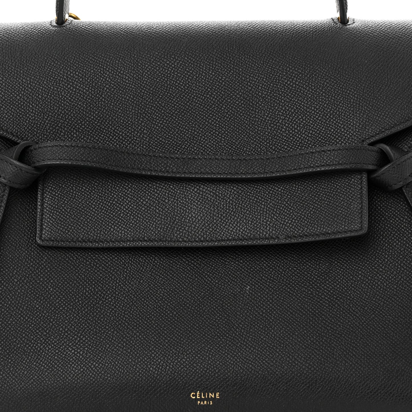 Grained Calfskin Mini Belt Bag Black