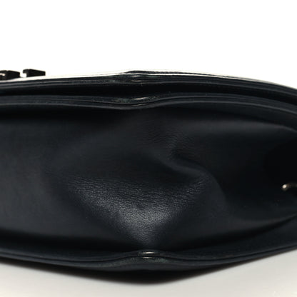 Chanel Calfskin Chevron Quilted Medium Chain Boy Flap Navy 10 of 12