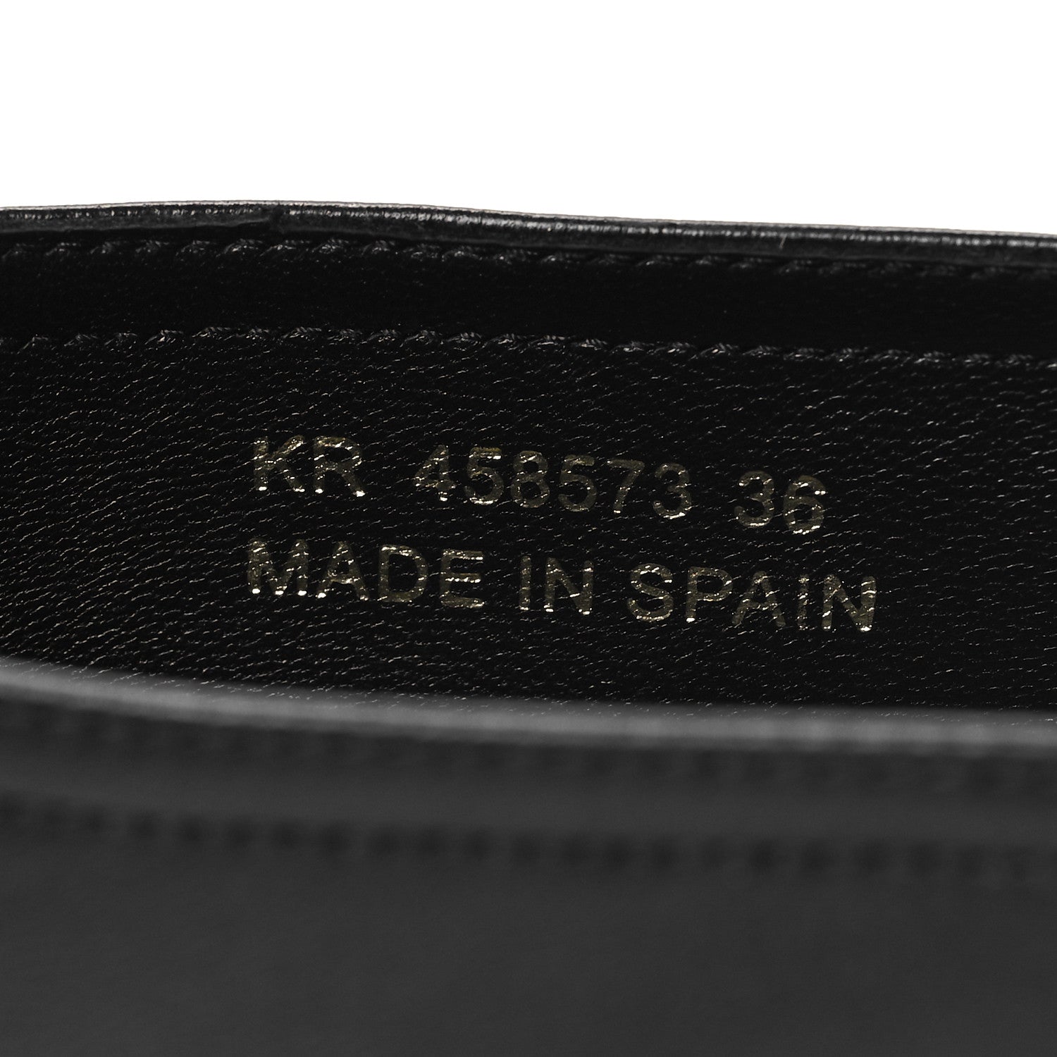 Saint Laurent Lambskin Monogram Espadrilles 36 Black 6 of 9