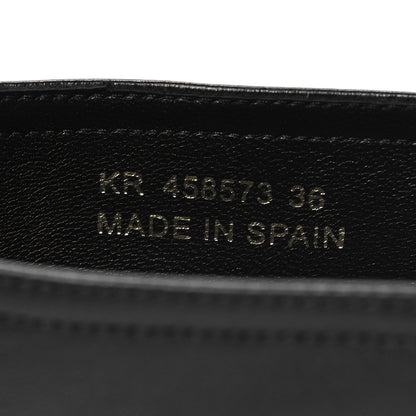 Saint Laurent Lambskin Monogram Espadrilles 36 Black 6 of 9