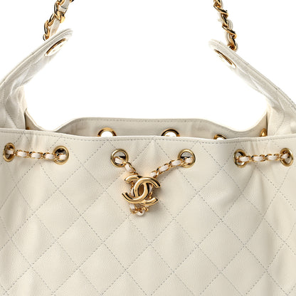 Chanel Caviar Quilted Small Chanel 25 Handbag White 8 of 10