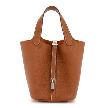 Hermes Taurillon Clemence Picotin Lock 18 PM Gold 1 of 11