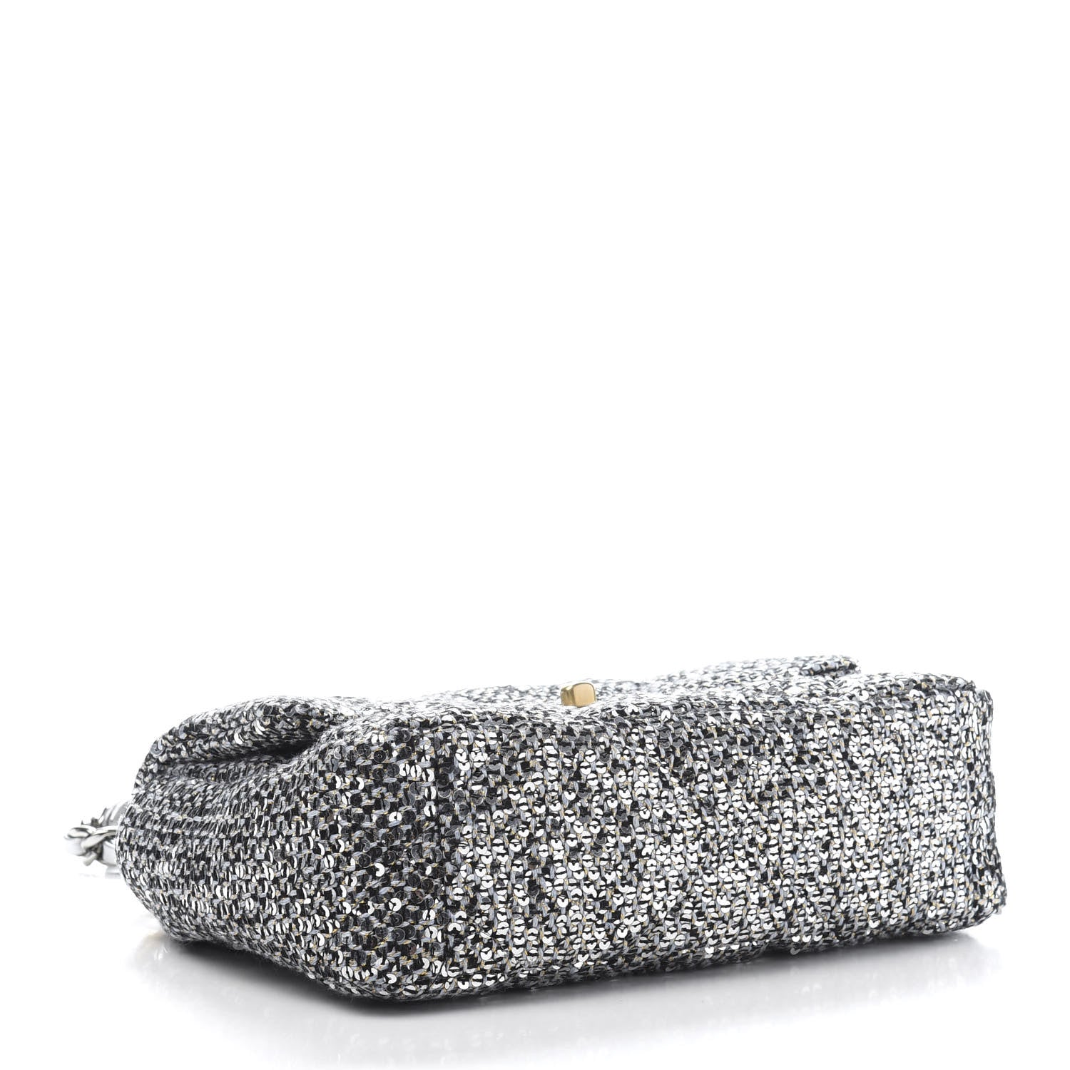 Chanel Sequin Quilted Medium 19 Flap Silver 4 of 11