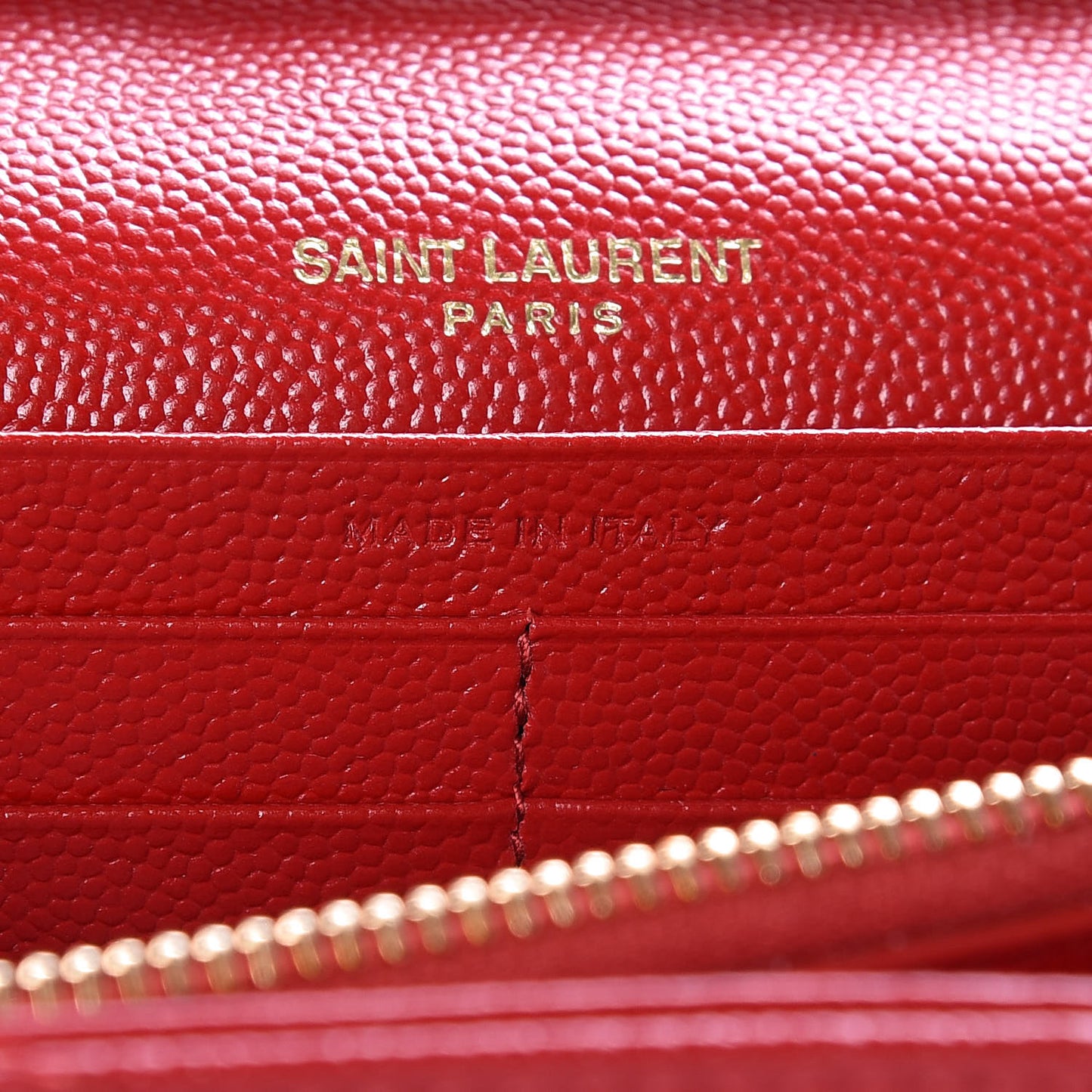Grain De Poudre Matelasse Chevron Monogram Chain Wallet Bandana Red