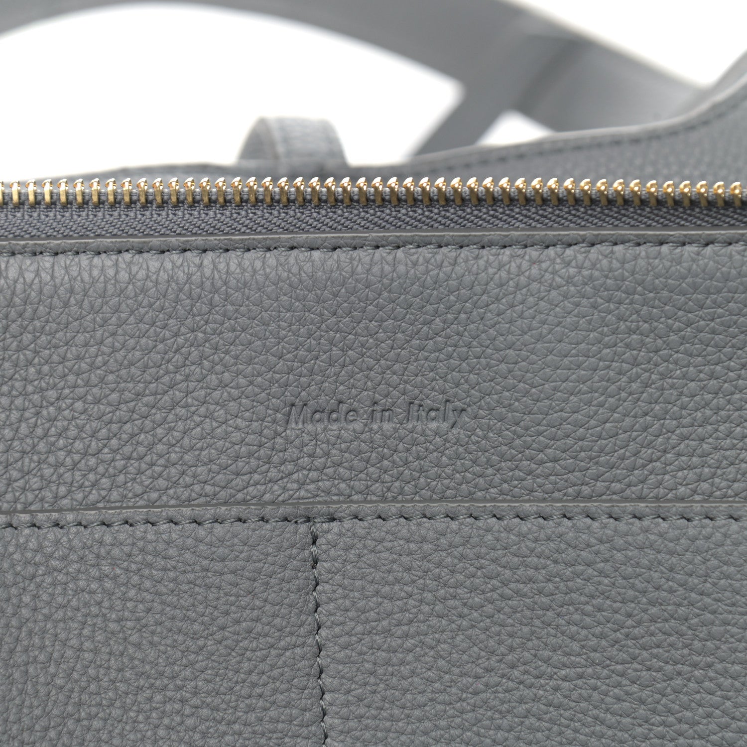 Celine Baby Grained Calfskin Medium Tri-Fold Bag Grey 8 of 9
