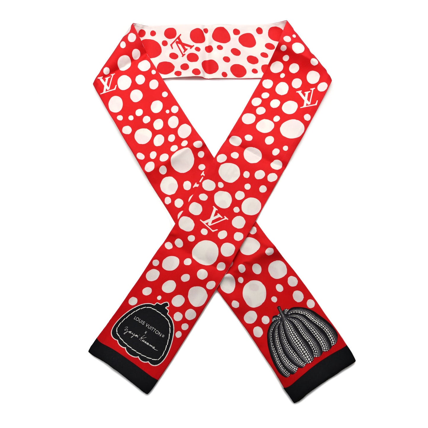 LV x YK Infinity Dots Bandeau Red White