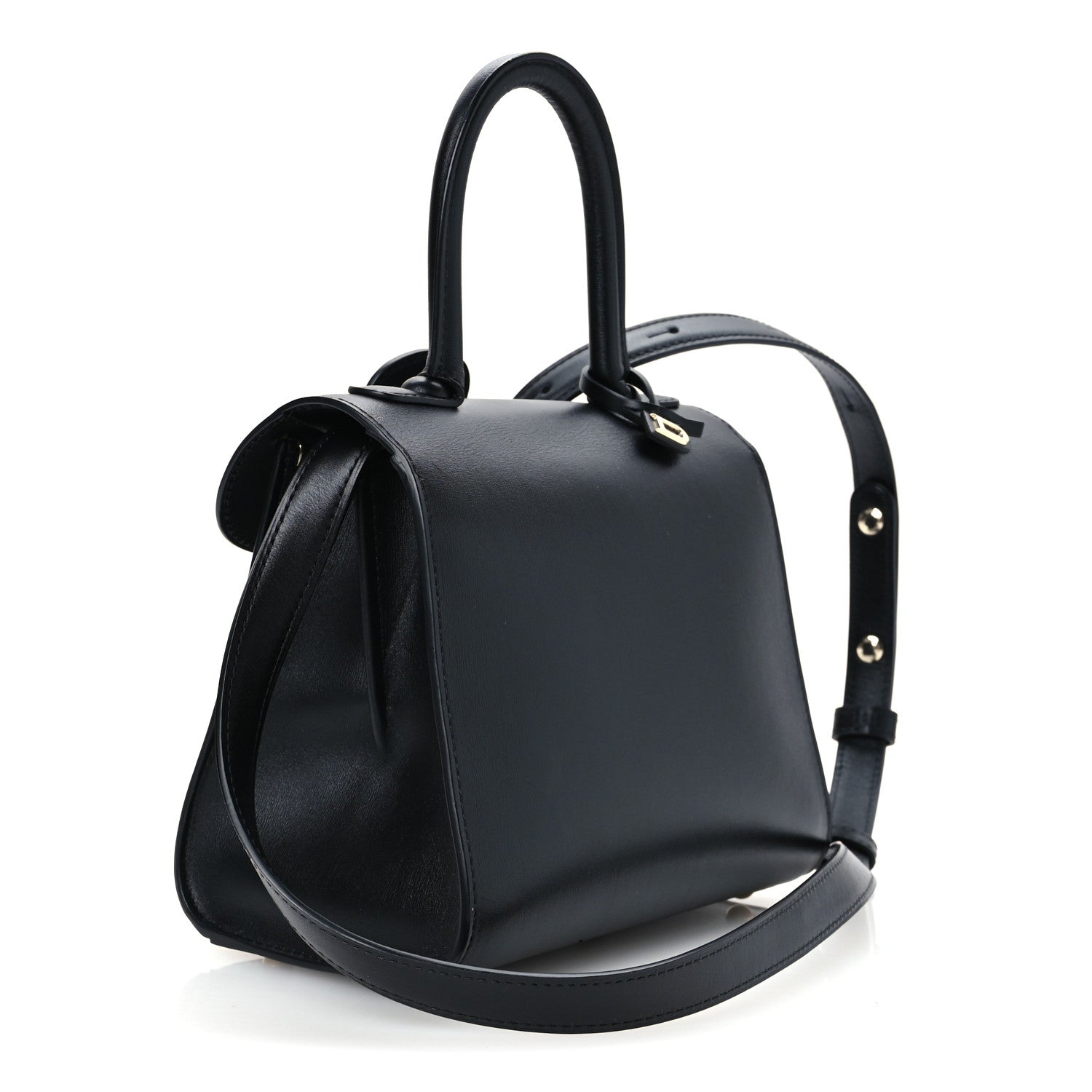 Delvaux Box Calfskin Mini Brillant Satchel Black 2 of 10