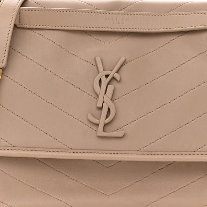 Saint Laurent Lambskin Matelasse Monogram Medium Niki Chain Satchel Dark Beige 9 of 14