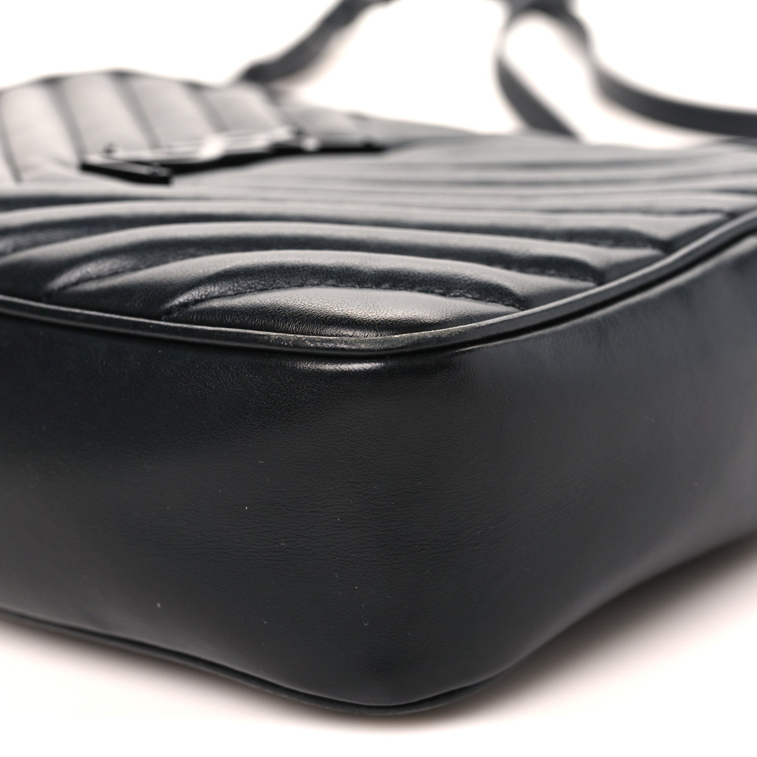 Saint Laurent Calfskin Matelasse Monogram Monochrome Lou Camera Bag Black 10 of 12