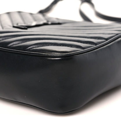 Saint Laurent Calfskin Matelasse Monogram Monochrome Lou Camera Bag Black 10 of 12
