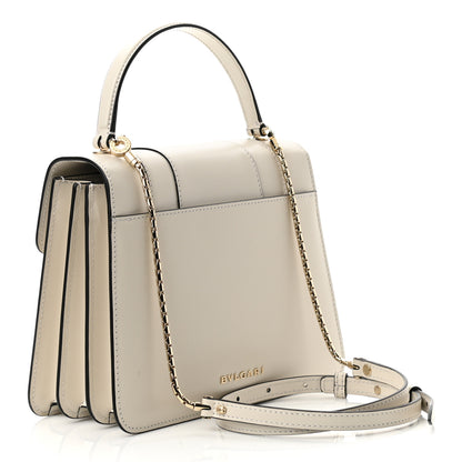 Bulgari Calfskin Serpenti Forever Top Handle White 2 of 10