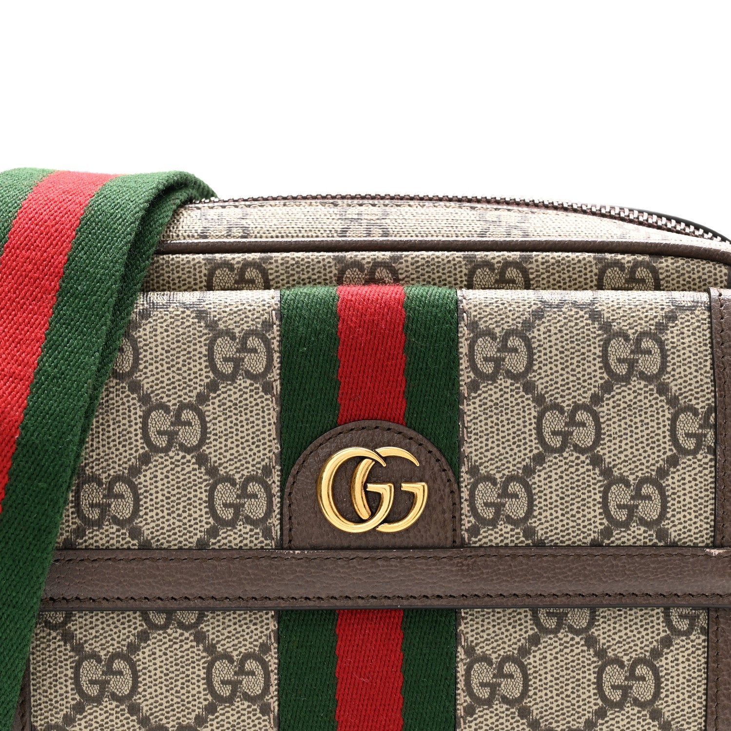 Gucci GG Supreme Monogram Web Mini Ophidia Bag Beige Ebony 8 of 12