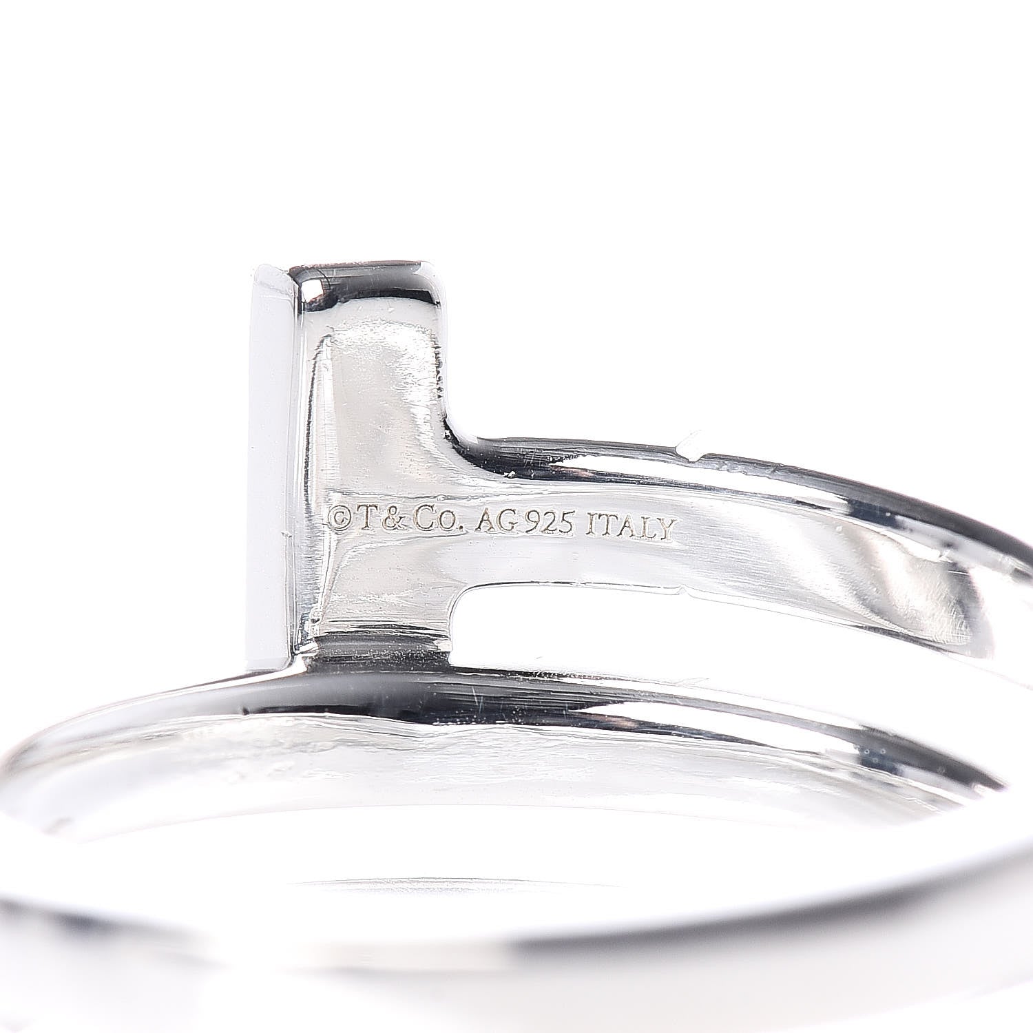 Tiffany Sterling Silver T Square Wrap Ring 51 5.75 4 of 4