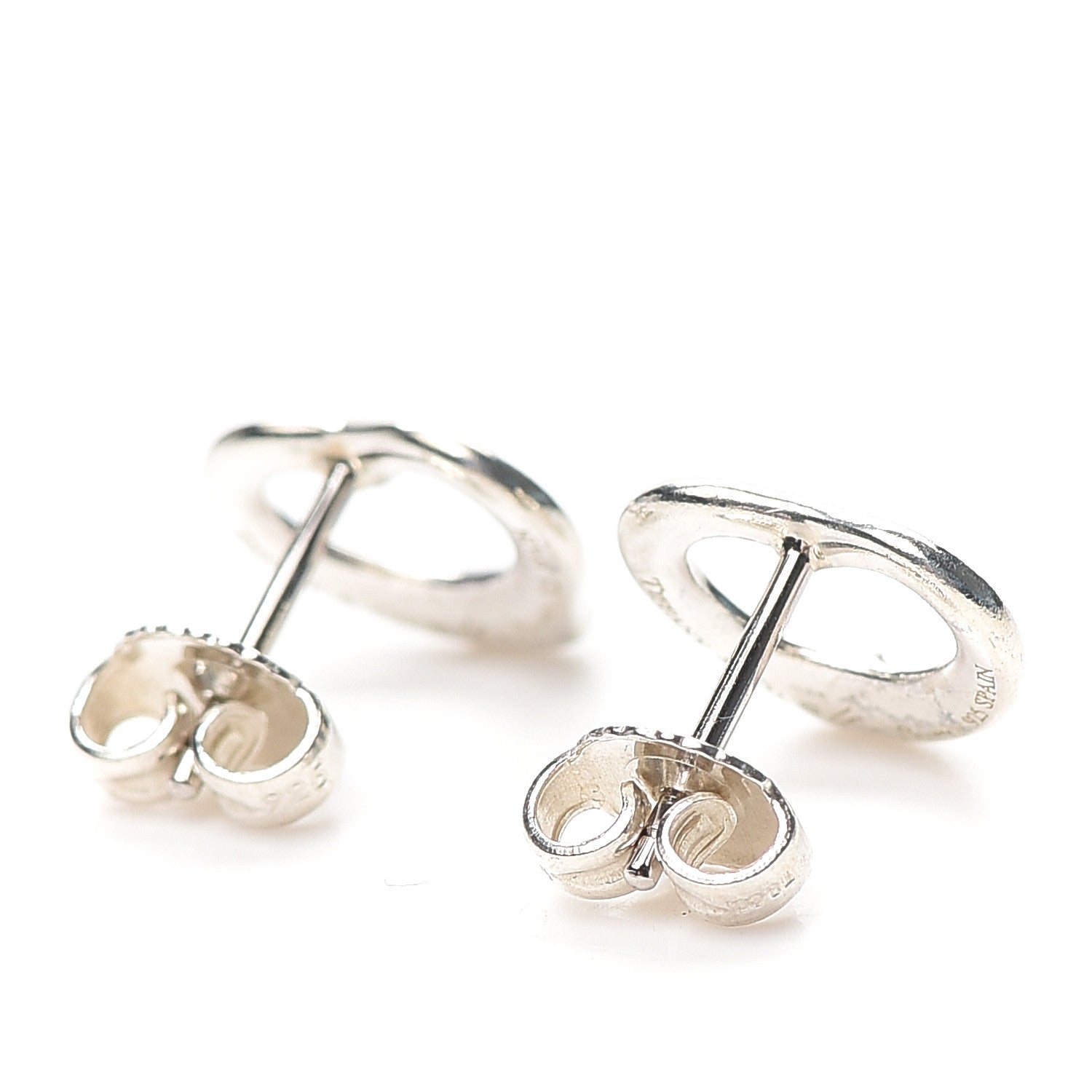 Tiffany Sterling Silver 11mm Elsa Peretti Open Heart Earrings 3 of 4
