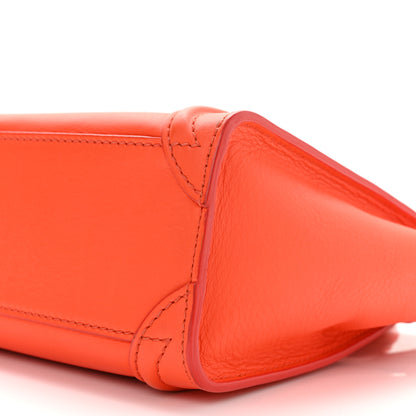Celine Smooth Calfskin Nano Luggage Fluo Orange 9 of 11