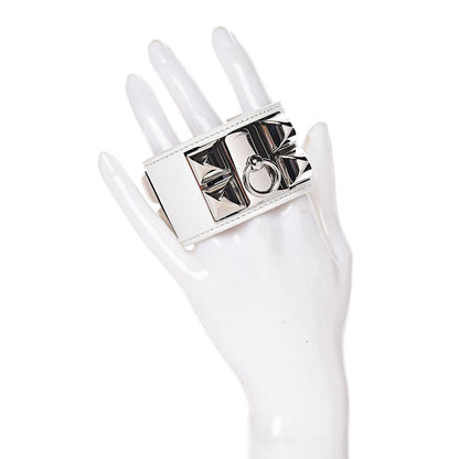 Hermes Epsom Collier de Chien CDC Bracelet T2 White 2 of 5