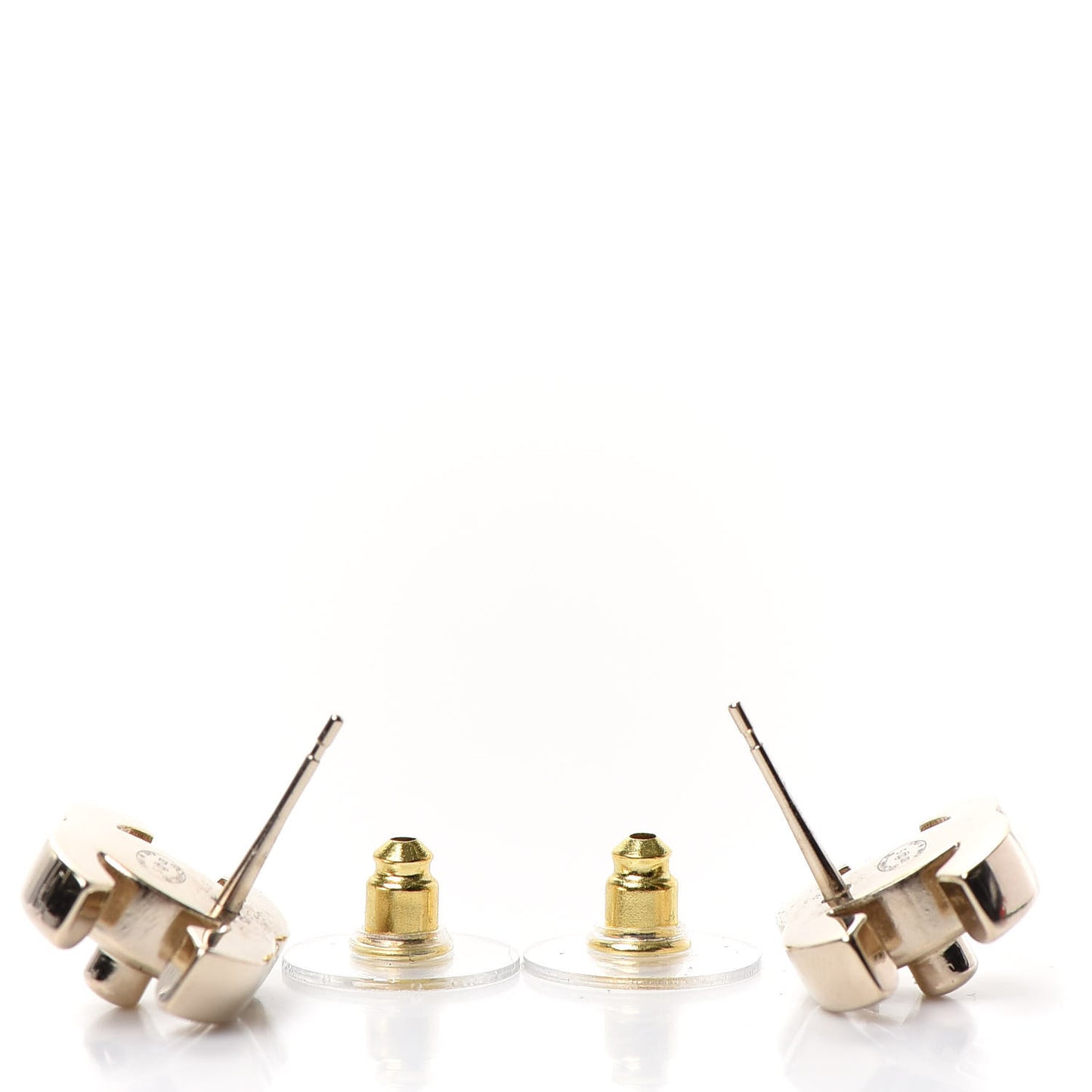 Metal CC Turnlock Earrings Gold