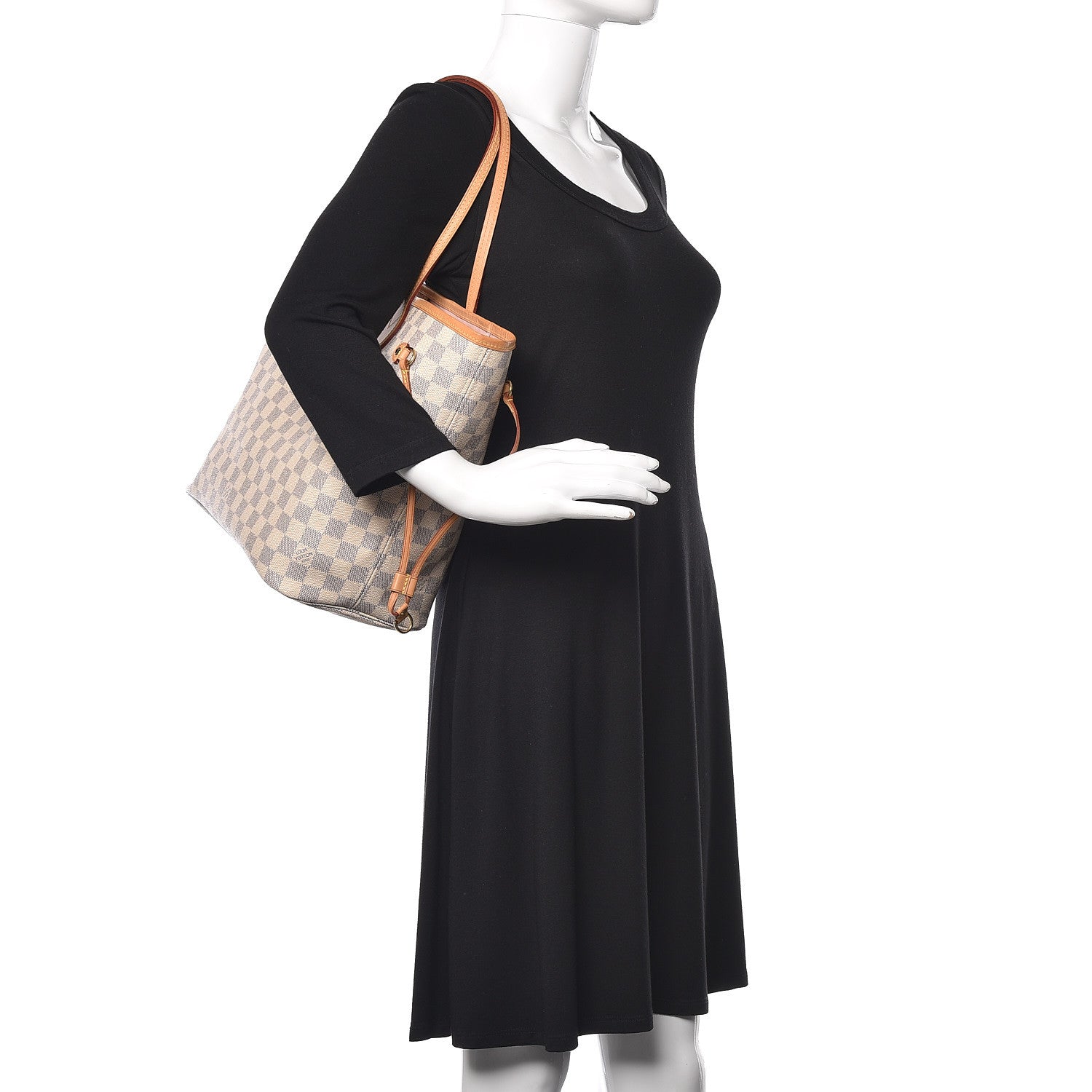 Louis Vuitton Damier Azur Neo Neverfull MM Rose Ballerine 2 of 11