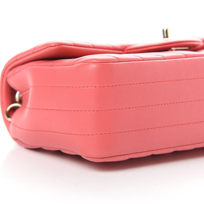 Chanel Lambskin Chevron Quilted Mini Rectangular Flap Pink 9 of 12