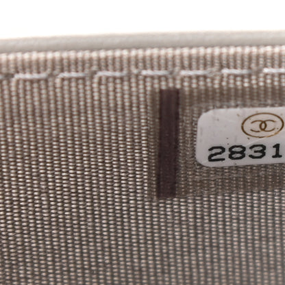 Chanel Caviar Quilted Boy Wallet On Chain WOC Grey 8 of 10