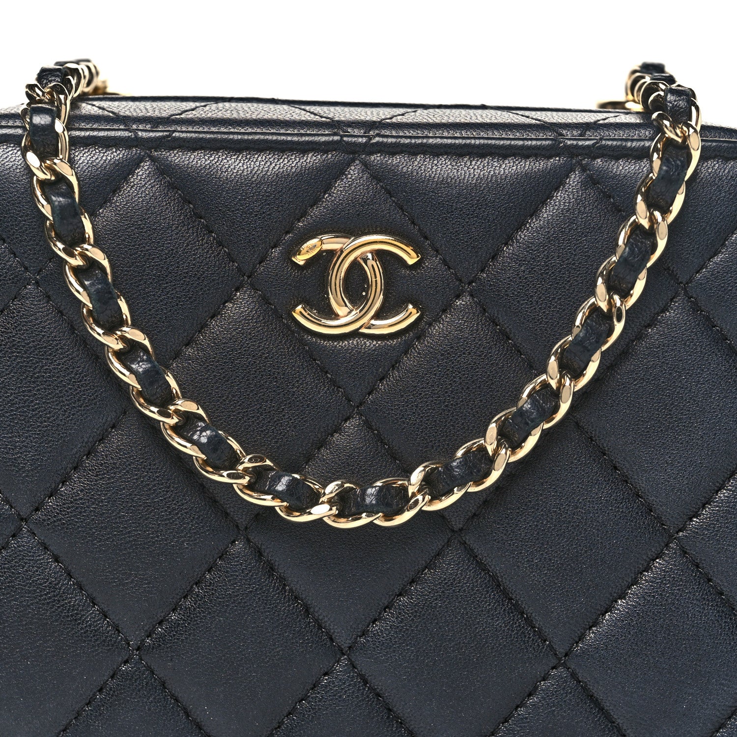 Chanel Lambskin Quilted Small Trendy CC Camera Case With Chain