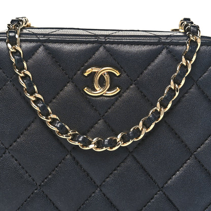 Chanel Lambskin Quilted Small Trendy CC Camera Case With Chain Navy 8 of 10