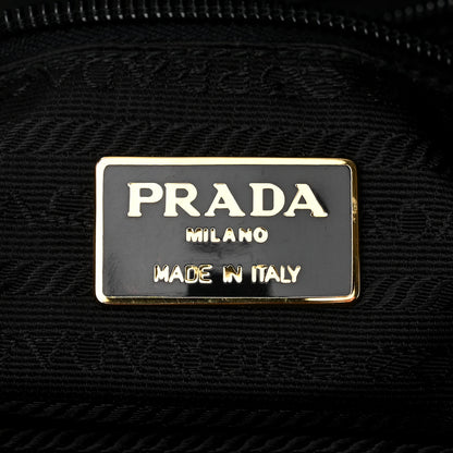 Prada Tessuto Nylon Acciaio Chain Shoulder Bag Black 8 of 11
