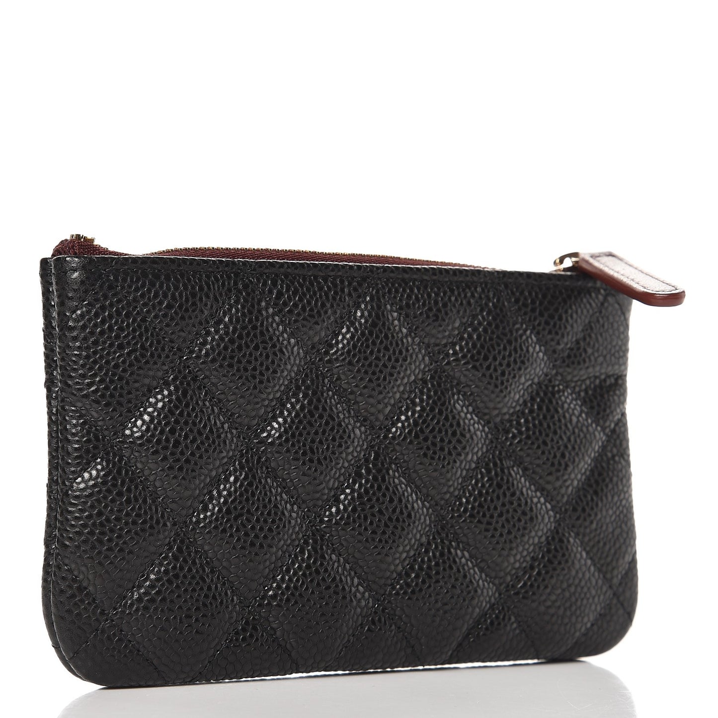 Caviar Quilted Small Cosmetic Case Black