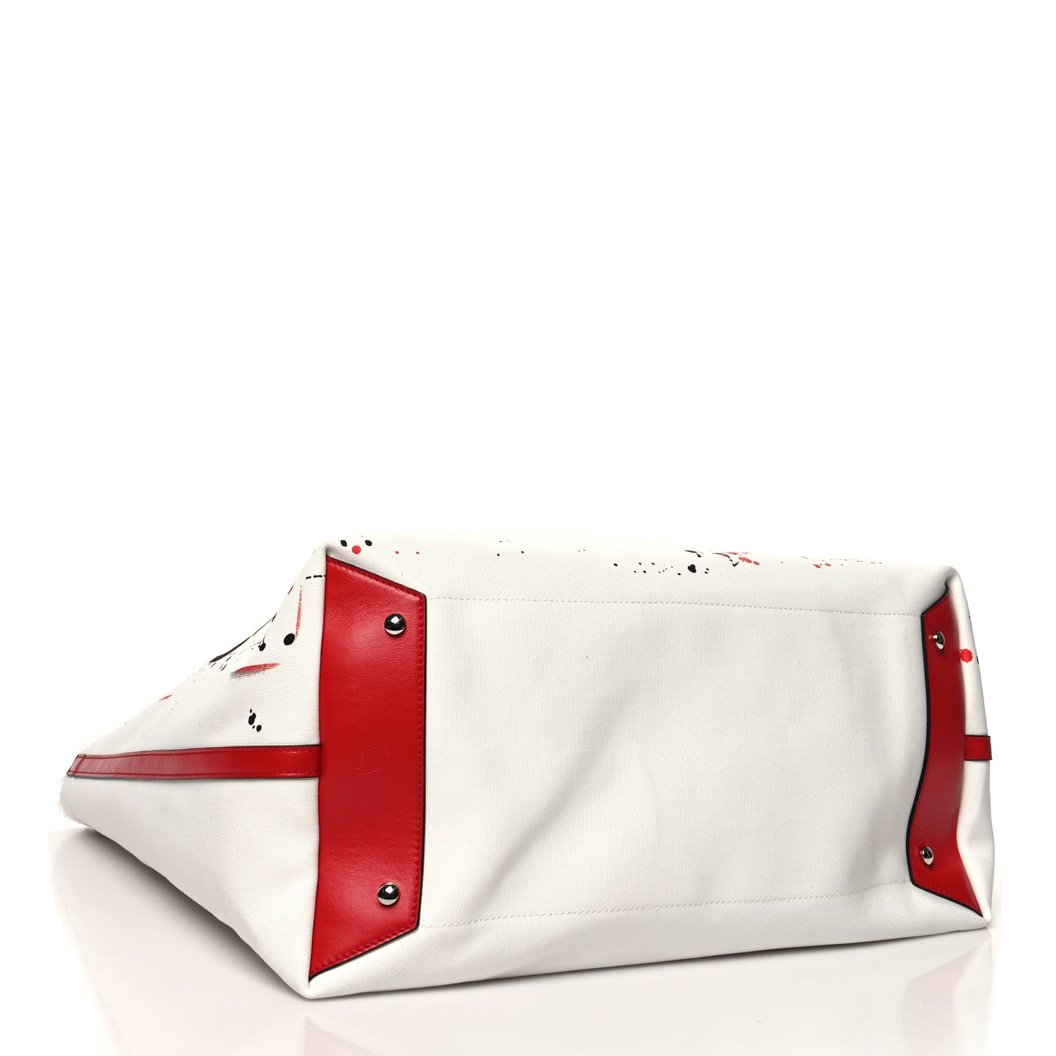 Christian Louboutin Canvas Frangibus Tote White Multicolor 4 of 10