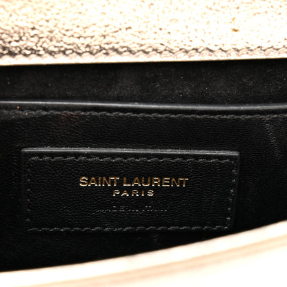 Saint Laurent Metallic Calfskin Small Classic Monogram Kate Satchel Platine 11 of 29
