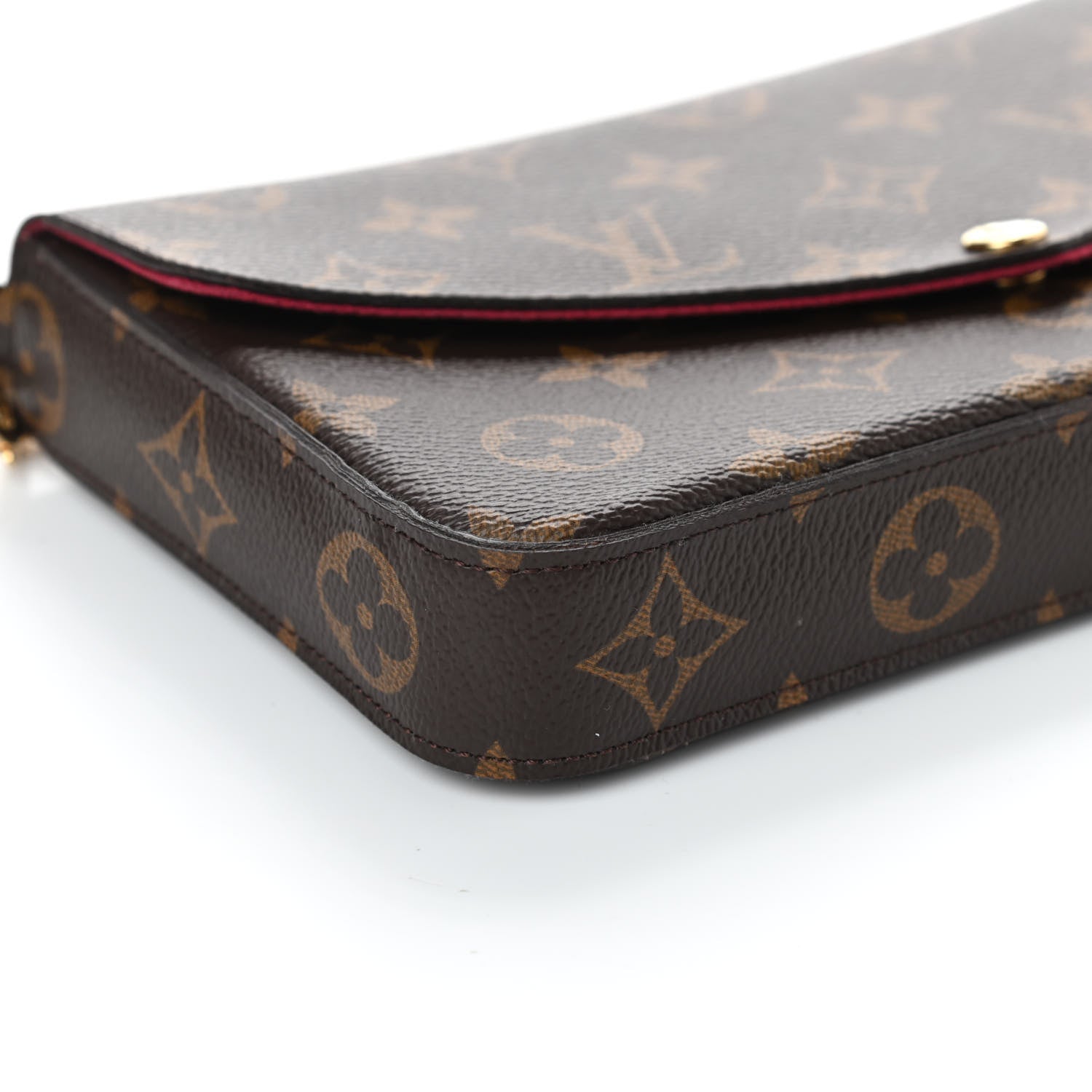 Louis Vuitton Monogram Pochette Felicie Chain Wallet Fuchsia 7 of 9