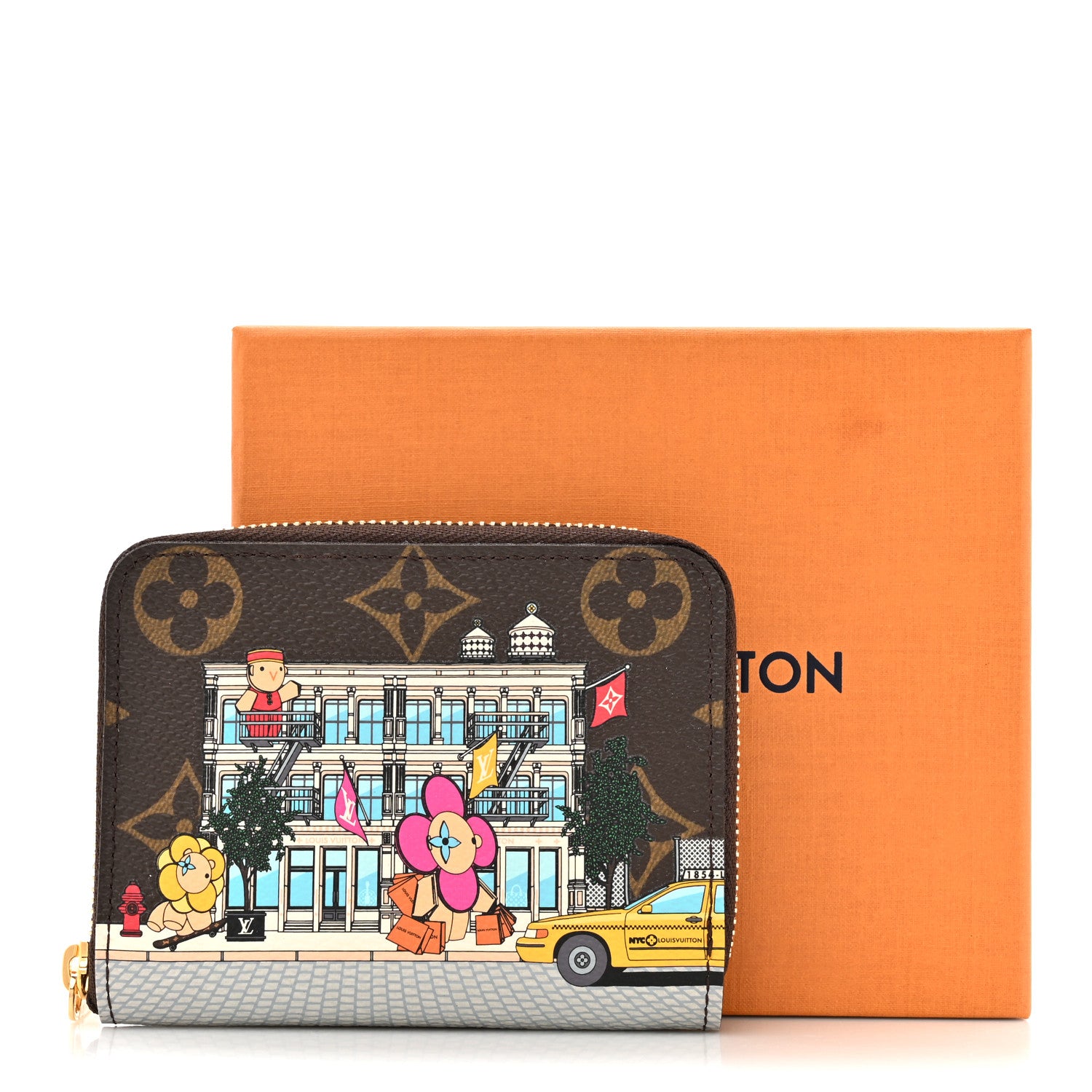 Louis Vuitton Monogram 2022 Christmas Animation New York Soho Zippy Coin Purse Yellow 7 of 7