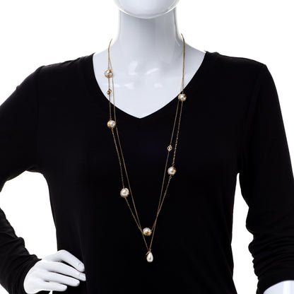 Louis Vuitton Sautoir Pearl Angels Necklace Gold 2 of 6