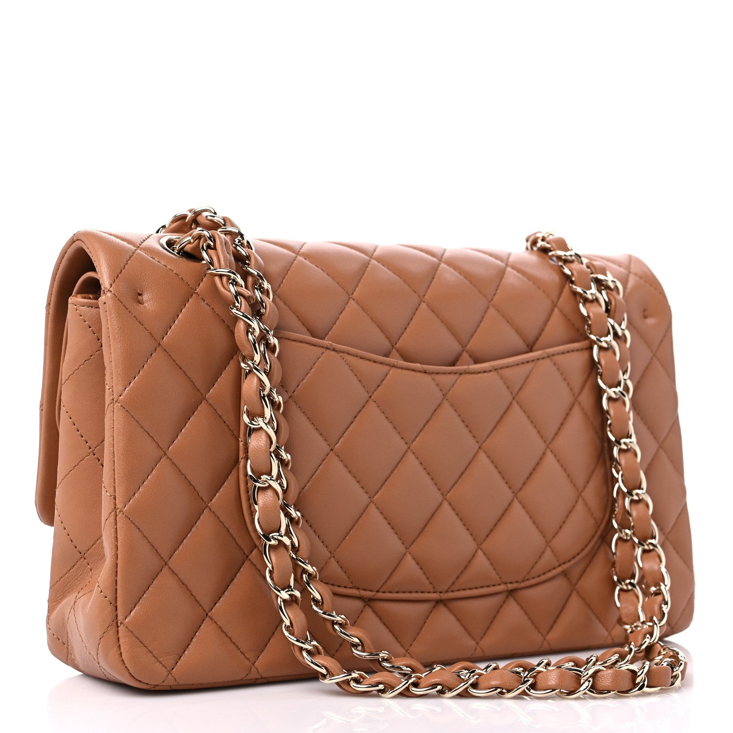 Chanel Lambskin Quilted Medium Double Flap Brown 3 of 9