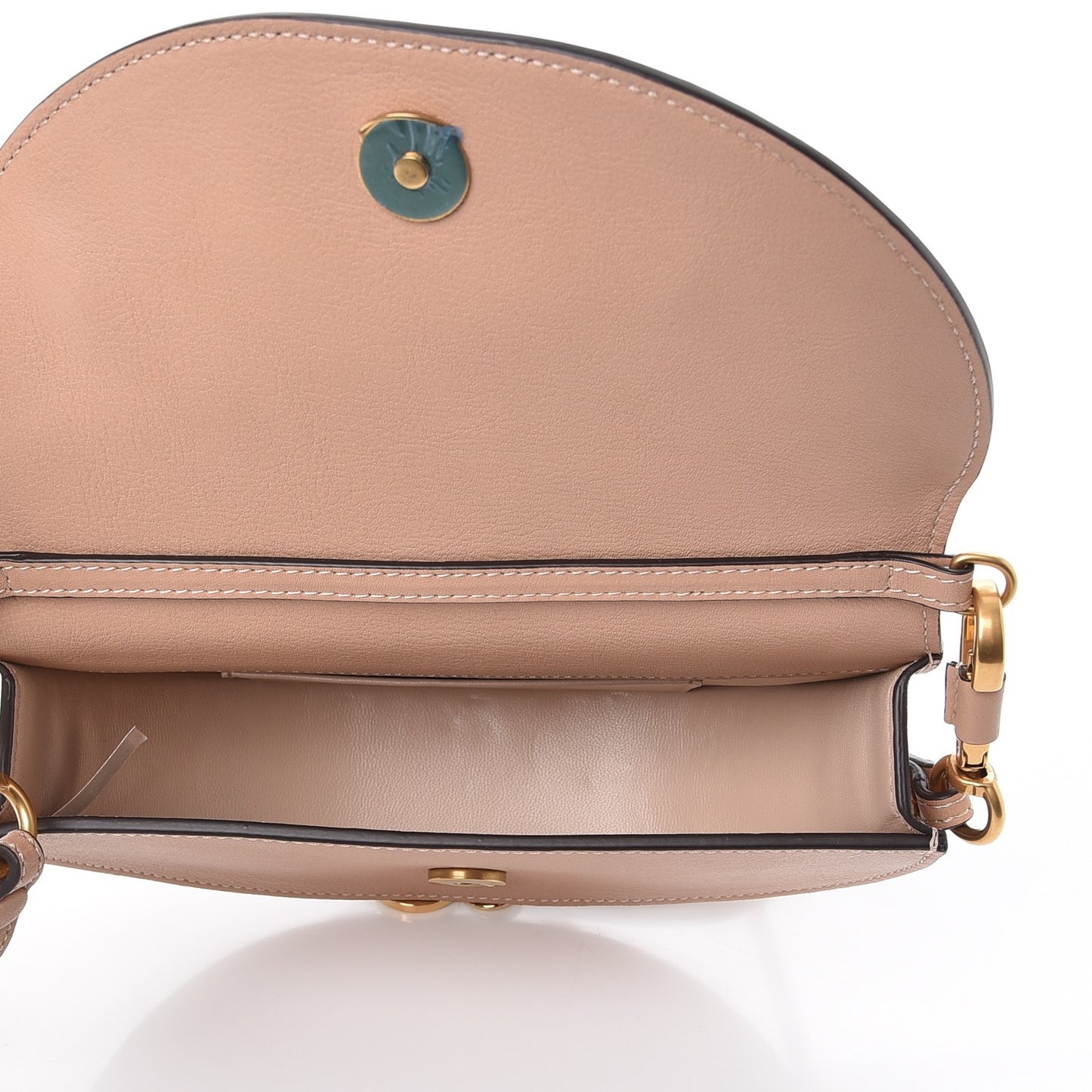 Calfskin Small Nile Bracelet Minaudiere Bag Biscotti Beige