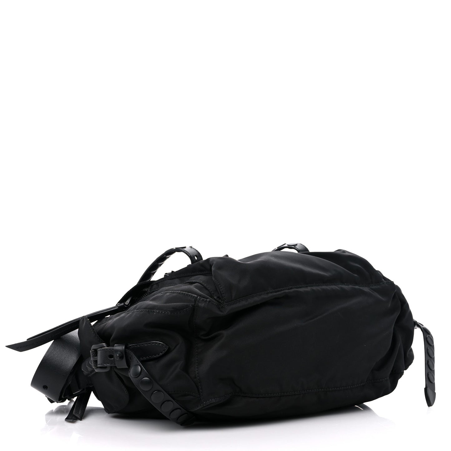 Nylon New Vela Studded Messenger Black