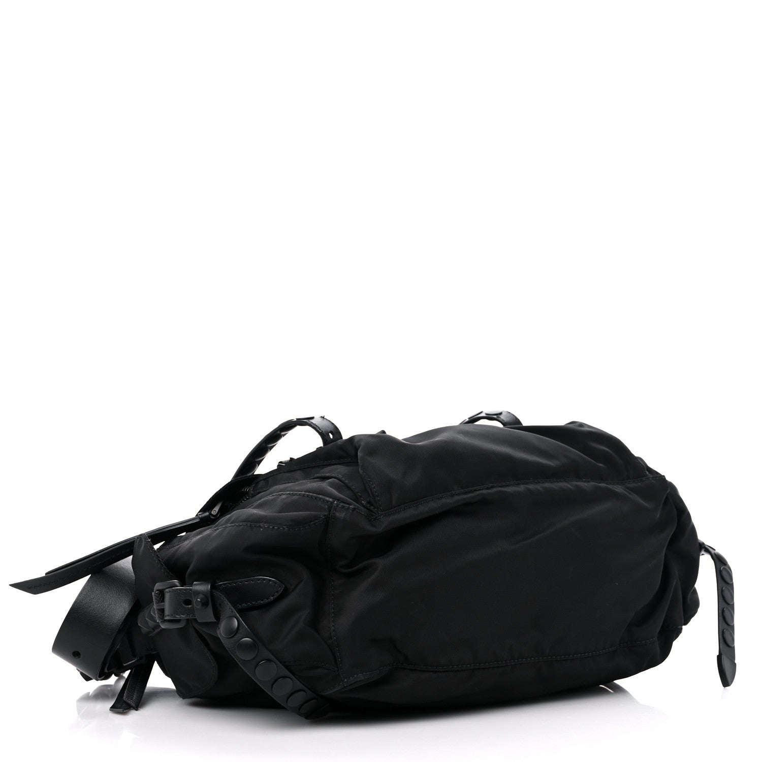 Prada Nylon New Vela Studded Messenger Black 4 of 11