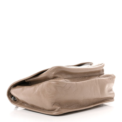 Saint Laurent Crinkled Calfskin Matelasse Monogram Medium Niki Chain Satchel Dusty Grey 4 of 11