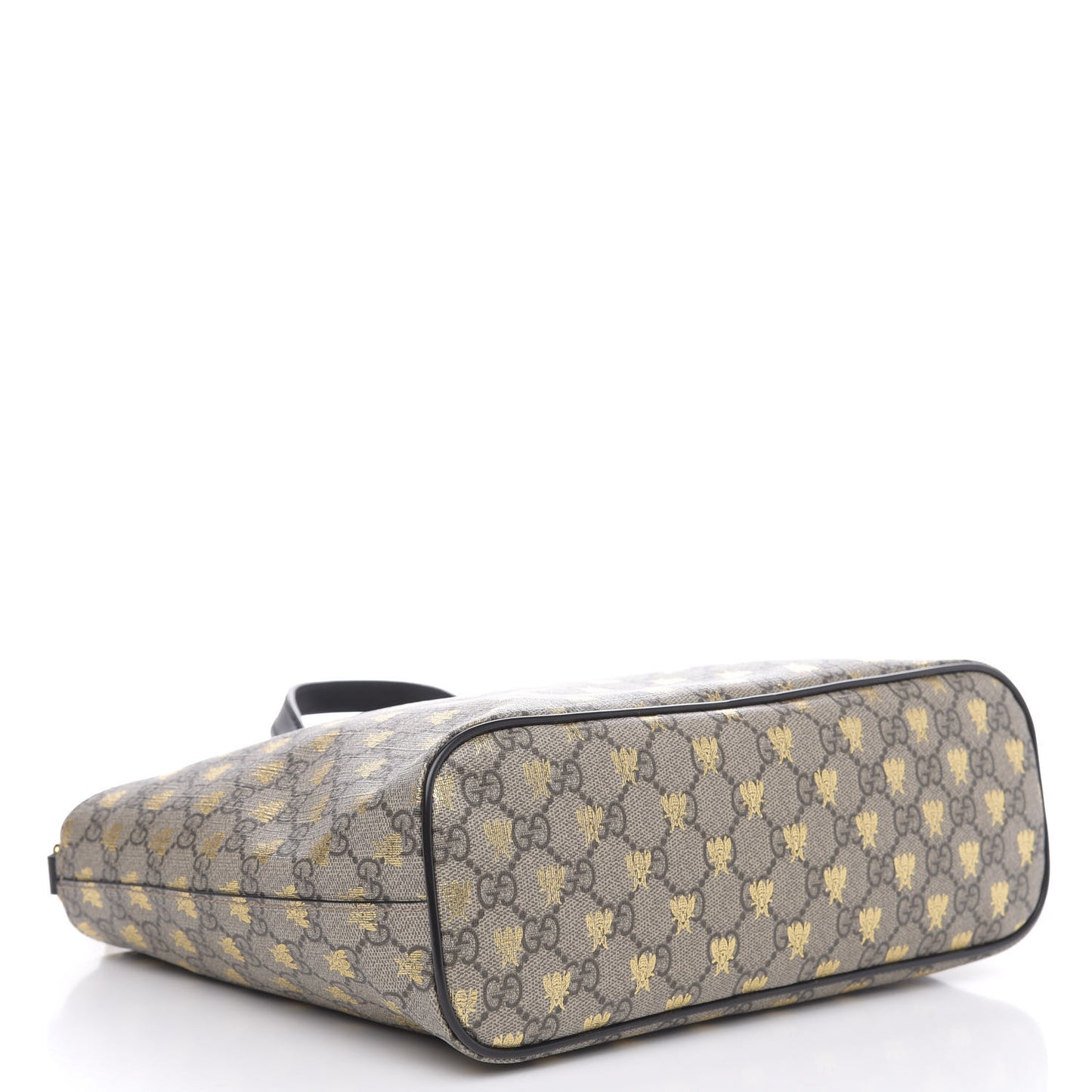 Soft GG Supreme Monogram Bees Small Crossbody Tote Beige Oro Black