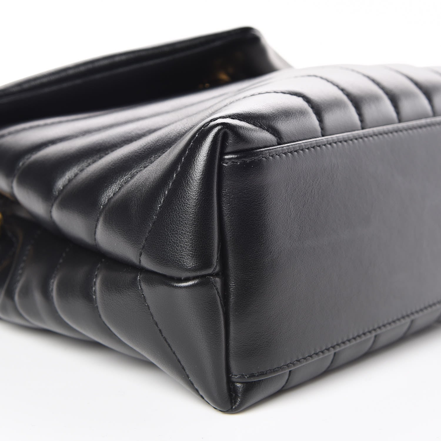 Saint Laurent Calfskin Y Quilted Monogram Small Loulou Chain Satchel Black 5 of 11